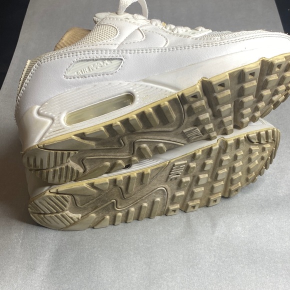 Nike Air Max 90 Recraft Triple White 2020 Size 7.5 - Picture 4 of 6